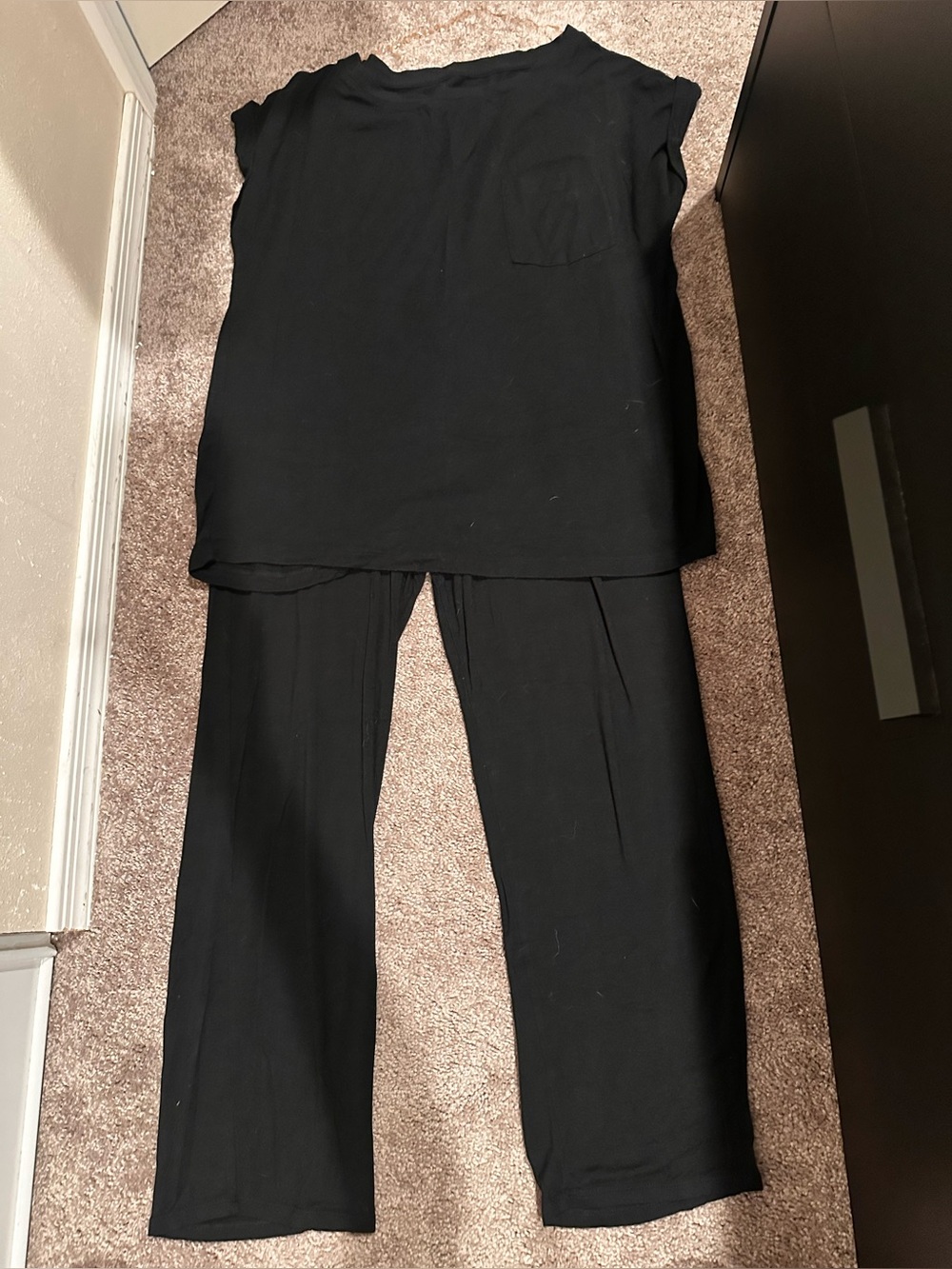 stars above Black Pajama Set Size Medium 0616